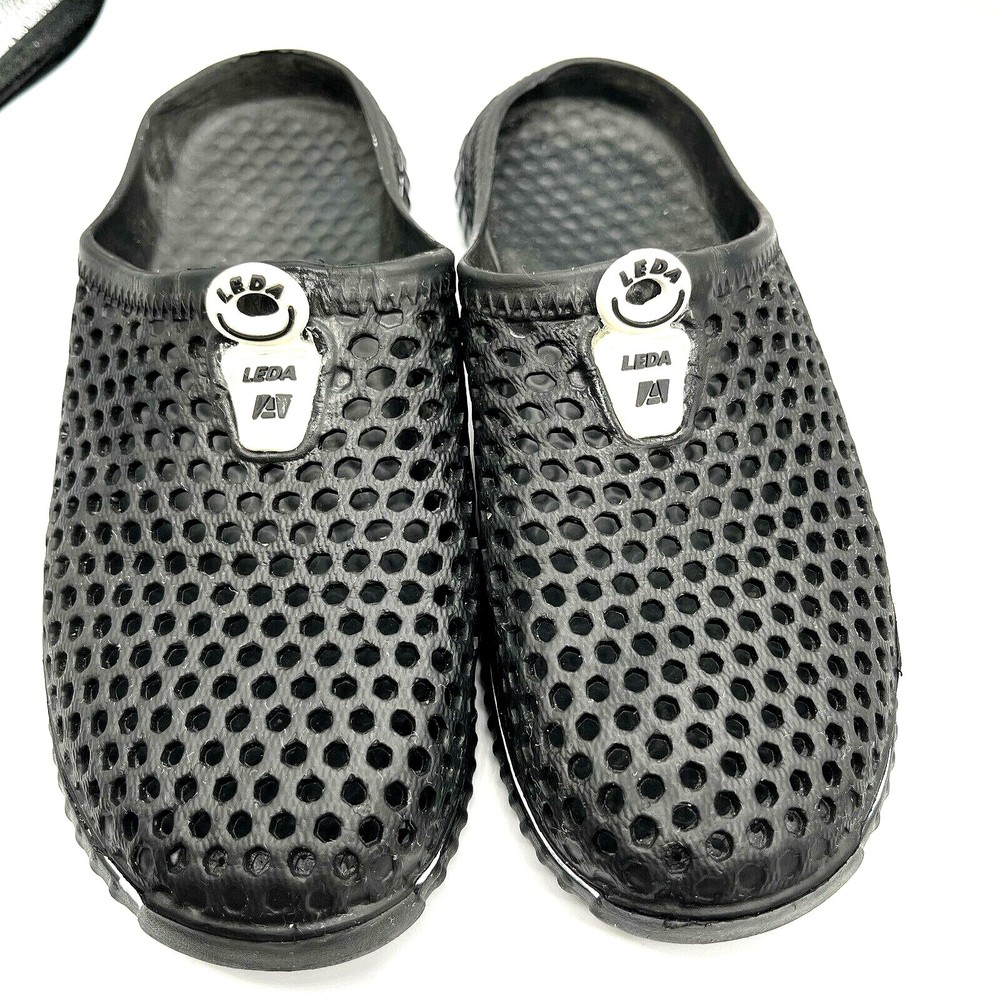 Leda Unisex Garden Pool Lightweight Sandal Foam Shoes Black Size 38 Size 7.5